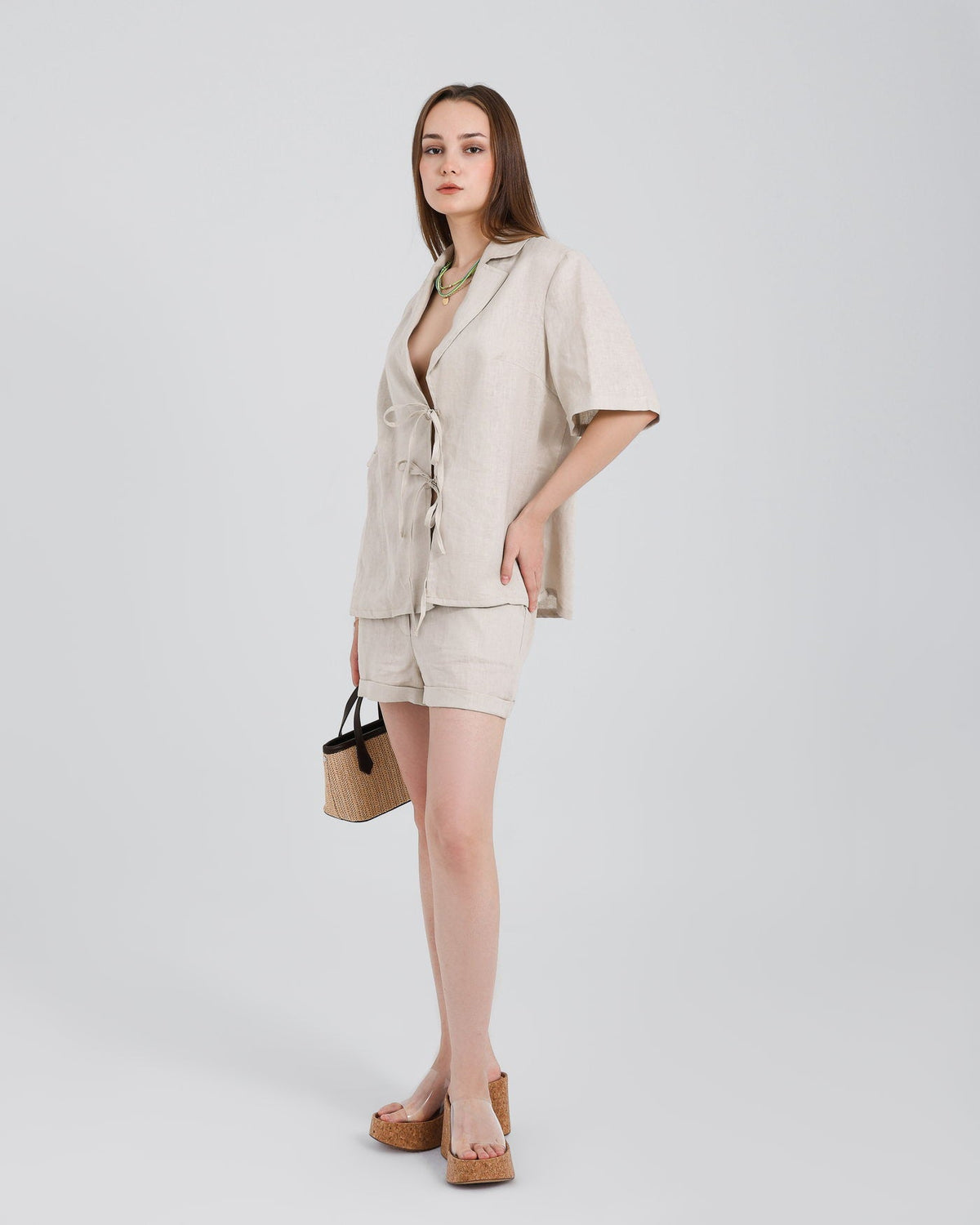 Ibiza Set — Linen Shirt & Shorts